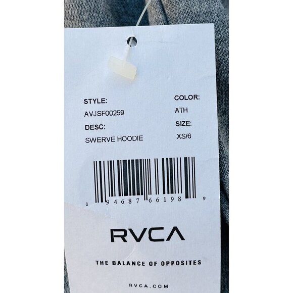 RVCA Women Swerve Hoodie Size XS Authentic Heather AVJSF00259 - Picture 5 of 11